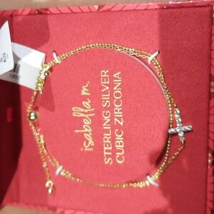 NWT GENUINE AUTHENTIC GOD OVER STERLING SILVER 2 PIECE CROSS ✨️ BRACELET